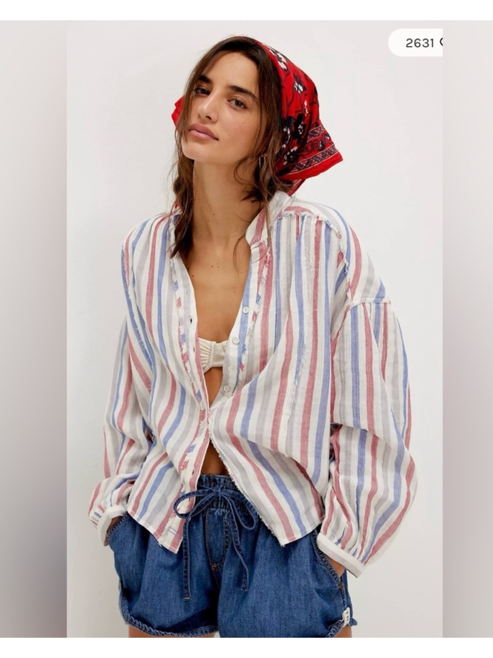 FP We The Free Valley Double Cloth Striped Shirt